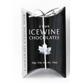Ice Wine Dark Chocolate 20g - 2pc Silver Pillow Box