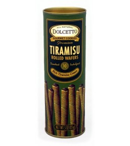 All Natural Tiramisu Cream Filled Wafer Rolls 85g