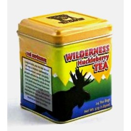 Wilderness Huckleberry Tea  Yellow Tin  12 Bags