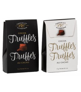 Classic Cocoa Truffles  17g 2pc. Black/White Tote