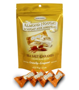 Sea Salt Caramel Crunch  Almond Nougat  70g Pouch