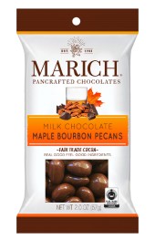 Milk Chocolate Maple Bourbon Pecans  57g.