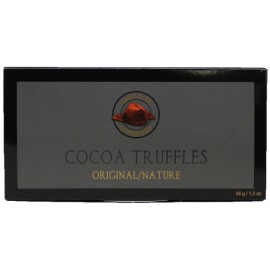 Chocolat Classique Cocoa Truffles  34g.  Black  Horizonal Box.