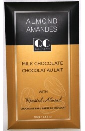 QC Milk w/ Roasted Almonds Chocolate Bars 100g. Envelope Box