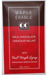QC Milk w/ Real Maple Syrup Chocolate Bars 100g. Envelope Box