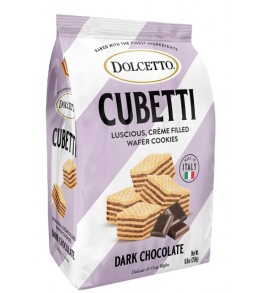 Dark Chocolate Cream Filled Wafer Cookies  250g. Bag