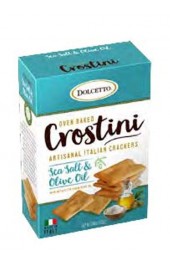 Dolcetto Crostini Crackers - Sea Salt & Olive Oil  200g.