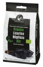 Happy Reindeer Organic Black Soft Licorice  142g