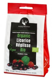 Happy Reindeer Organic Strawberry Soft Licorice  142g