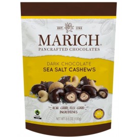 MARICH DK  CHOCOLATE SEA SALT CASHEWS POUCH 99G - 12/BOX