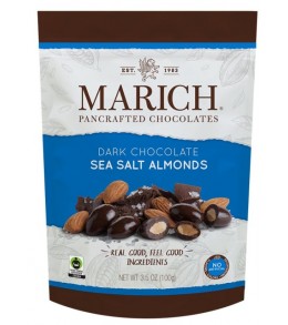 MARICH DK  CHOCOLATE SEA SALT ALMONDS POUCH 99G - 12/BOX  **SALES** B/B 05/24
