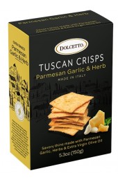 Dolcetto Tuscan Crisps Parmesan/Garlic  150g.