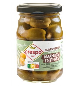 Crespo Almond Stuffed Olives  Jar 210nl